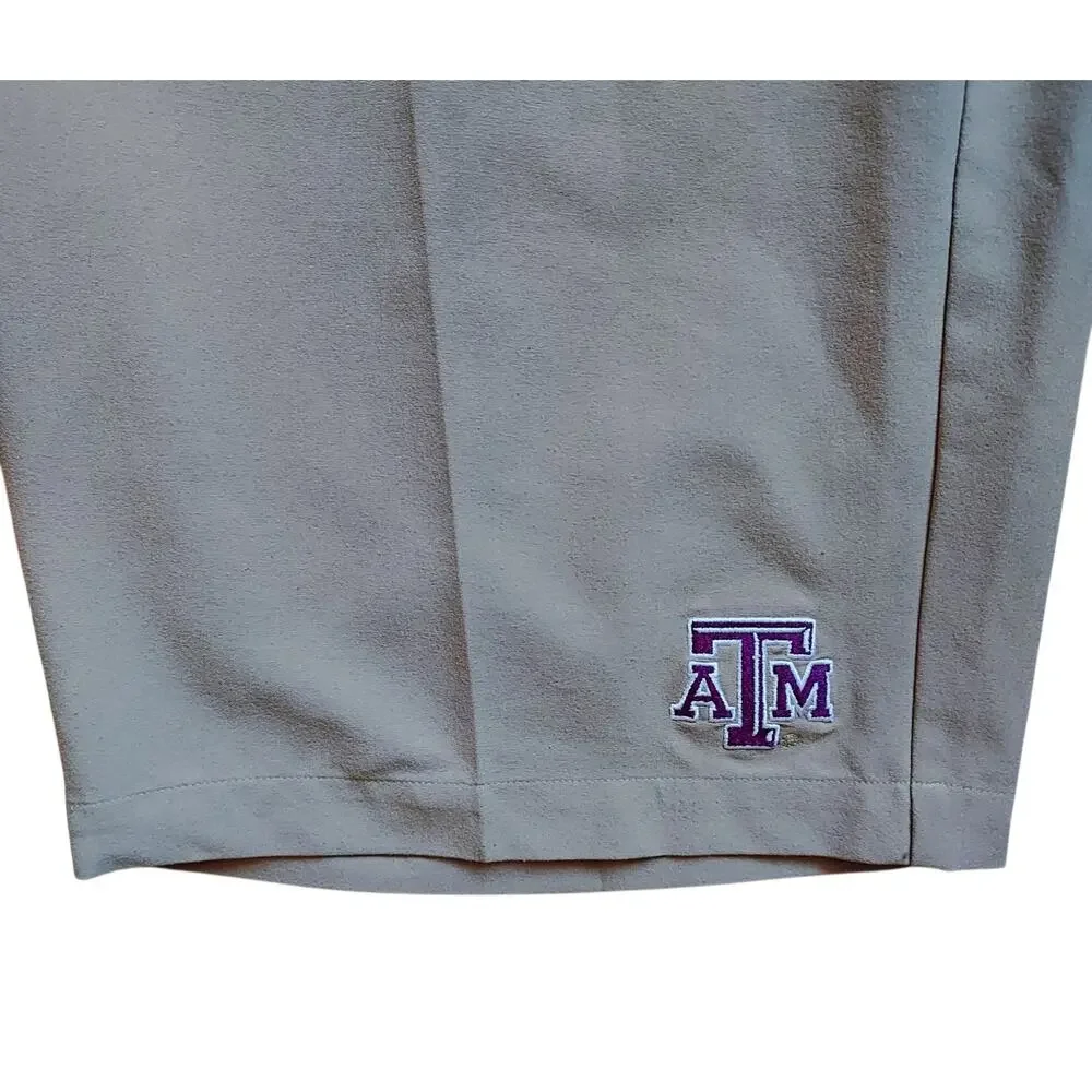 Adidas Texas A&M University Men's Ultimate 365 3-Stripe Golf Shorts Beige Sz 38